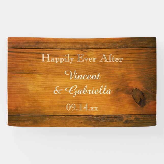 Lona Faux Rustic Barn Wood Country Wedding (Horizontal)