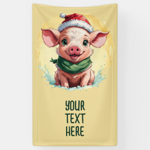 Lona Favoritos divertidos de animales en Navidad - Pigl