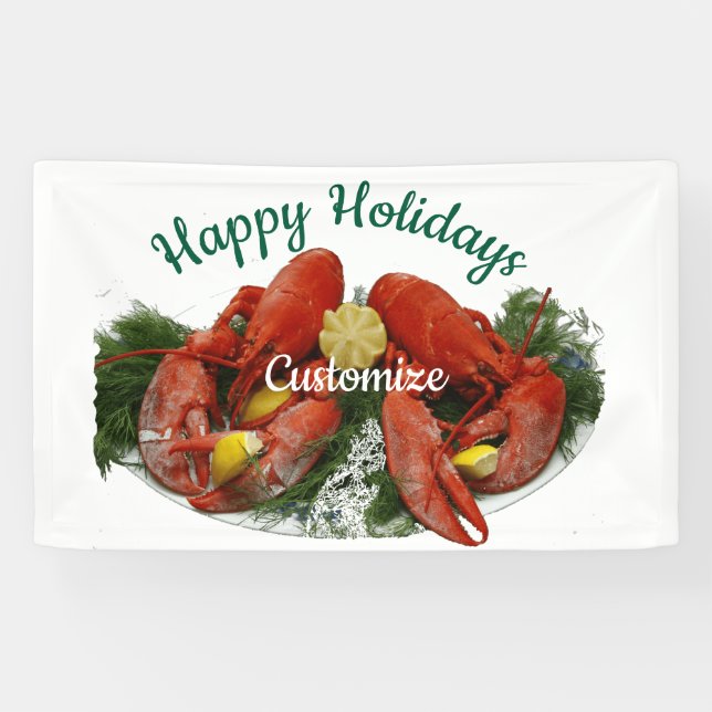 Lona Felices fiestas Lobster Dinner Thunder_Cove (Horizontal)