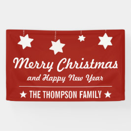 Lona Felices Navidad y día de fiesta rojo de la Feliz