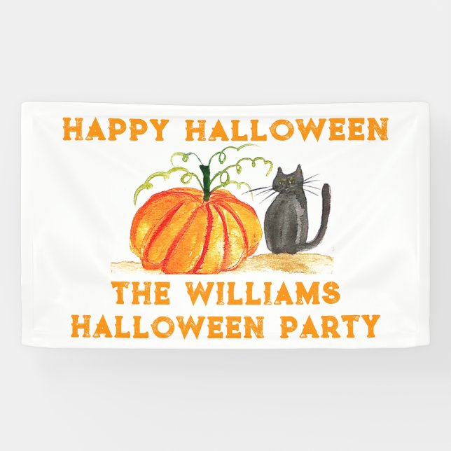 Lona Felices niños de Halloween (Horizontal)