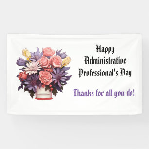Lona Felices Profesionales Administrativos Gracias