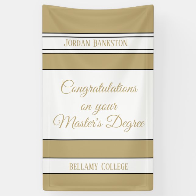 Lona ¡Felicidades! Banner de maestría (Vertical)
