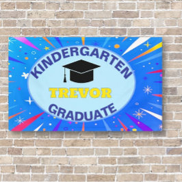 Lona ¡Felicidades! Fiesta de graduación de jardines de 