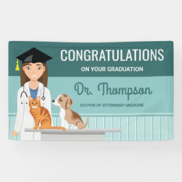 Lona Felicidades Graduada Veterinaria Graduación DVM