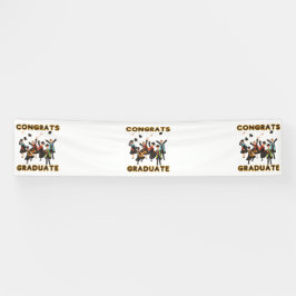Lona Felicidades Graduado 2.5x12 Estandarte de Vinilo