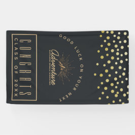 Lona Felicidades Graduado Aventura Montaña con Rayos de