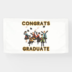 Lona Felicidades Graduado Estandarte de Vinilo 1.6x3