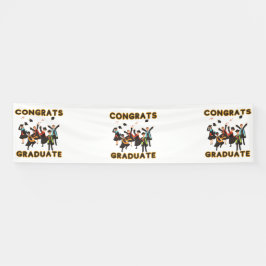 Lona Felicidades Graduado Estandarte de Vinilo 2.5x10