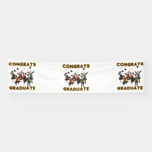 Lona Felicidades Graduado Estandarte de Vinilo 2.5x10