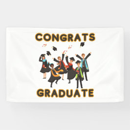 Lona Felicidades Graduado Estandarte de Vinilo 2.5x4