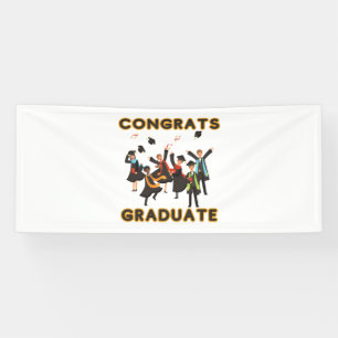 Lona Felicidades Graduado Estandarte de Vinilo 2.5x6