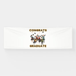 Lona Felicidades Graduado Estandarte de Vinilo 2.5x8