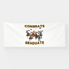 Lona Felicidades Graduado Estandarte de Vinilo 4x10