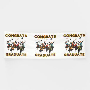 Lona Felicidades Graduado Estandarte de Vinilo 4x12