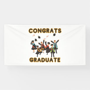 Lona Felicidades Graduado Estandarte de Vinilo 4x8