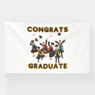 Lona Felicidades Graduado Estandarte de Vinilo 6x10