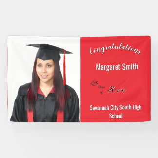 Lona Felicidades Graduado Foto Personalizada Año Escuel