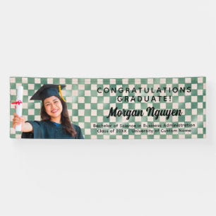 Lona Felicidades Graduado Foto Personalizada Verificaci