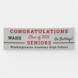 Lona Felicidades Graduados Seniors Año Estandarte de Ma