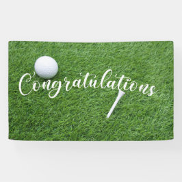 Lona Felicidades por el golf en césped verde