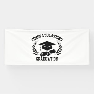 Lona Felicidades por la graduación 2.5x6 Estandarte de