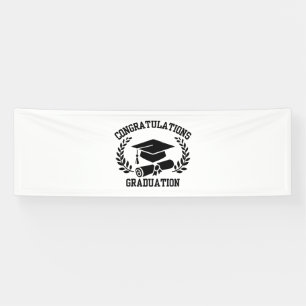 Lona Felicidades por la graduación 2.5x8 Estandarte de