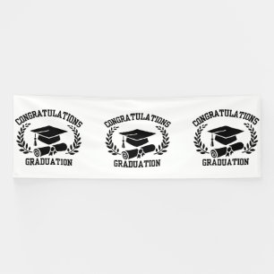 Lona Felicidades por la graduación Banner de vinilo 4x1