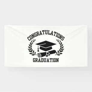 Lona Felicidades por la graduación Banner de vinilo 4x8