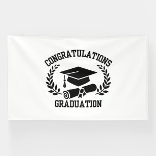 Lona Felicidades por la graduación Banner de vinilo 6x1