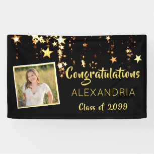 Lona Felicitación graduación Estrellas de oro Foto