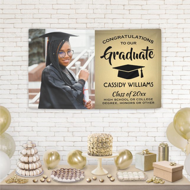 Lona Felicitaciones 1 Graduación de Relieve metalizado  (Subido por el creador)