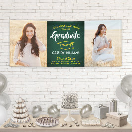 Lona Felicitaciones 2 Foto Graduación Amarilla de Oro V