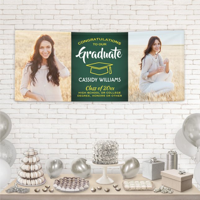 Lona Felicitaciones 2 Foto Graduación Amarilla de Oro V (Subido por el creador)