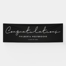 Lona Felicitaciones a la fiesta de graduación escrita a