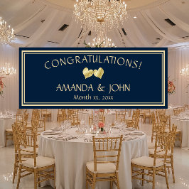 Lona Felicitaciones a la Marina y a la Boda Elegante de