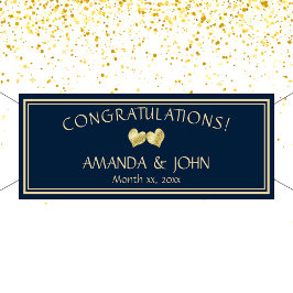 Lona Felicitaciones a la Marina y a la Boda Elegante de