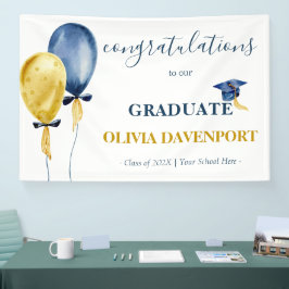 Lona Felicitaciones a los Globos por su Graduación