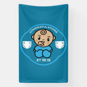 Lona Felicitaciones a los nuevos padres Baby Boy