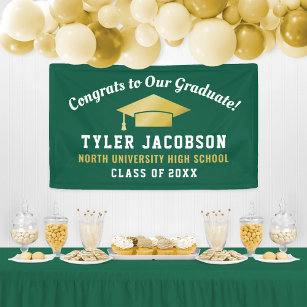 Lona Felicitaciones a nuestro Personalizado de Graduado