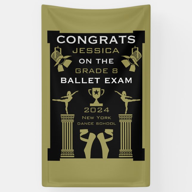 Lona Felicitaciones al Ballet Dance (Vertical)