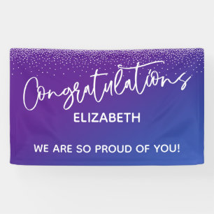 Lona Felicitaciones Blue & Purple Ombre casual