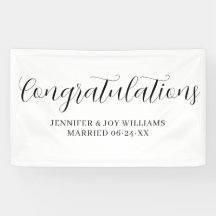 Felicitaciones Boda de escritura negra moderna