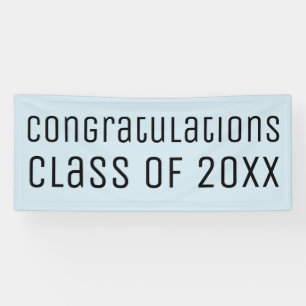 Lona Felicitaciones Clase de Graduación Azul Claro