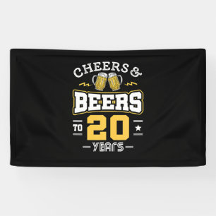 Lona Felicitaciones Cumpleaños 20 Cervezas