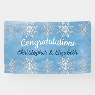 Lona Felicitaciones de compromiso de boda de invierno m