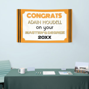 Lona ¡Felicitaciones de maestría! Personalizado