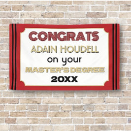 Lona ¡Felicitaciones de maestría! Personalizado