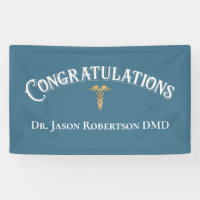 Felicitaciones Dentist Dental Elegant Blue Gold