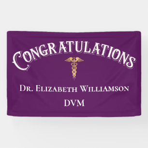 Lona Felicitaciones Doctor en Medicina Veterinaria DMV